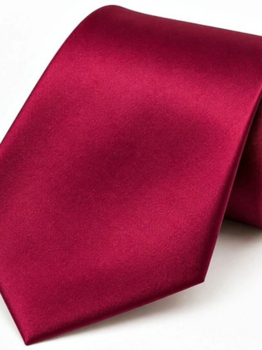 Carlo Palazzi Couture Men’s 100% Silk Burgundy Satin Solid Necktie
